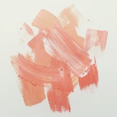 an orange and pink painting with white background