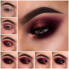 Make Up Yeux, Maquillage Goth, Witchy Makeup, Smokey Eye Makeup Steps, Burgundy Eyeshadow, Makeup Wallpaper