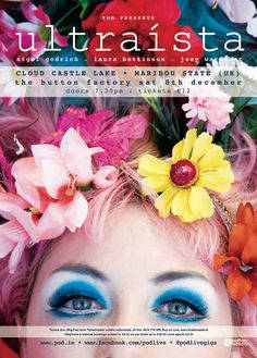 a woman with flowers in her hair and blue eyes is featured on the cover of ultrastate magazine