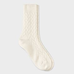 Enhance comfort with Women's Braided Texture Supersoft Crew Boot Socks from Universal Thread™ in Ivory 4-10. Crafted from a mid-weight ribbed and knit fabric, they offer the right amount of warmth and coziness. The rib cuffs ensure a snug fit, keeping your socks in place no matter where the day takes you. Perfect for pairing with boots, these socks are a must-have for any wardrobe. Universal Thread™: Found exclusively at Target. Universal Thread Socks, You Perfect, Target Brands, Athletic Socks, Boot Socks, Universal Thread, Socks And Hosiery, Ankle Socks, Waffle Knit