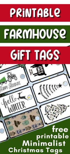 printable farm house gift tags with the text, free printable christmas tags for kids