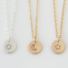 Cosmic Powers, Morse Code Necklace, Necklace Star, Necklace Moon, Sun Necklace, Bff Necklaces, Celestial Necklace, Friend Necklaces, Chain Extenders