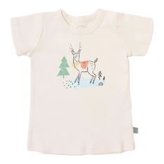 Toddler Graphic Christmas Holiday Tee - Christmas deer | Finn + Emma Toddler Graphic Tee, Organic Clothes, Mom Graphic Tees, Day At The Park, Toddler Pajamas, Deer Christmas, Baby Graphic Tees, Matching Baby, Cat Graphic Tee