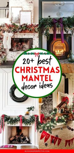 the best christmas mantel decor ideas to decorate for your home this holiday season, including fireplaces and mantles