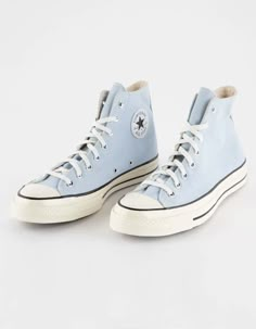 CONVERSE Chuck 70 High Top Shoes - SKY BLUE | Tillys Dusty Blue Converse, Sky Blue Converse, Christmas Converse, Baby Blue Converse, Light Blue Converse, Converse Chuck 70 High Top, Chuck 70 High Top, Cute Converse Shoes