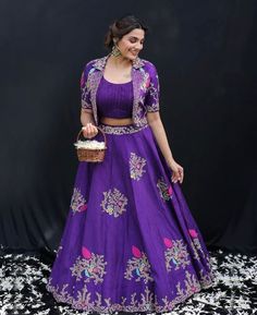 New Designer Wedding Wear Crop Top Embrodery Work Lehenga Choli  Choli *Fabric:-* Chinon *Inner:-*  Micro Cotton *Work:-* Embroidered *Size:-* XL upto 2xl margin              *(Fully Stitched)*  Lehenga *Fabric:-* Chinon *Inner:-*  Micro Cotton *Work:-* Embroidered *Size:-* 44    Jacket *Fabric:-* Chinon  *Work:-*  Embroidered      *(Fully Stitched)*  Packing Details 1 Choli/ 1 Lehenga / 1 Jacket This product has been crafted by hand and may have slight irregularities or imperfections in color o Lehenga Choli With Jacket, Choli With Jacket, Indo Western Lehenga, Western Lehenga, Lehenga Top, Jacket Lehenga, Blouse Lehenga, Wedding Outfits For Women, Crop Top Lehenga