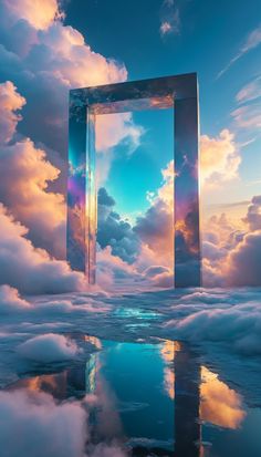 an image of a mirror in the clouds