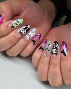 Cat Halloween Nails, Bookish Nails, Halloween Cat Nails, Cute Halloween Nail Ideas, Cute Nail Ideas, Halloween Nail Ideas, Sweet And Spooky, Witch Nails, Witchy Nails