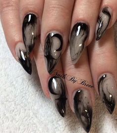 French Tip Nail Art, Cute Simple Nails, Gothic Nails, Trendy Nail Art Designs, Black Nail Designs, Simple Nail Art Designs, White Nail, Luxury Nails