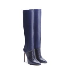 As low as $54.00 Navy Blue High Heels, Animal Print Boots, Heel Boots For Women, Thigh Boots, Thigh High Boots Heels, Spring Boots, High Heel Boots Knee, Blue Boots, Socks And Heels