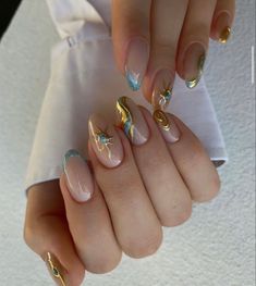 Summery Nails, Casual Nails, Blue Nail, Nailed It, Dream Nails, Pretty Acrylic Nails