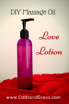 Love Lotion (DIY Massage Oil) - Odds & Evans Lotion Recipes With Essential Oils, Massage Oil Recipe Diy, Essential Oil Massage Recipe, Doterra Massage Oil Recipes, Massage Oils With Essential Oils Recipes, Pheromone Oil Diy, Diy Pheromones For Women, Edible Massage Oil Recipe, Come To Me Oil Recipe