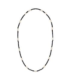 The Black Crystal Choker Necklace exudes elegance and allure with its striking design and shimmering crystals. Crafted to encircle the neck subtly, this necklace adds a touch of class to both casual and formal attire. The deep, shiny black hue of the crystals enhances its timeless appeal, making it a versatile accessory for any occasion. Additional Information Style: Casual, Spring, Minimalist Occasion: Casual, Everyday, Lounge, Night Out Length: 16"-18" Material & Care Lead & Cadmium safe Pleas Elegant Black Beaded Pearl Necklace, Adjustable Black Pearl Chain Jewelry, Elegant Black Pearl Necklace For Evening, Adjustable Black Beaded Necklace With Pearl Chain, Adjustable Black Beaded Pearl Necklace, Black Pearl Chain Jewelry For Formal Occasions, Formal Black Jewelry With Pearl Chain, Elegant Black Single Strand Pearl Necklace, Formal Black Pearl Chain Jewelry