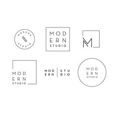 the logo design for modern studio is simple and minimal, but it's easy to use