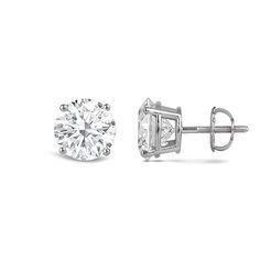 2.0CT Round Cut Moissanite Diamond Stud Earrings for Women Timeless Lab Grown Diamond Earrings With Prong Setting, Timeless Lab-grown Diamond Earrings With Prong Setting, Timeless White Moissanite Earrings, Timeless White Moissanite Diamond Earrings, Timeless Formal Moissanite Diamond Earrings, Timeless Formal Diamond-like Earrings, Timeless Moissanite Diamond Earrings In White Gold, Timeless Moissanite Round Cut Earrings, Timeless Moissanite Diamond Earrings