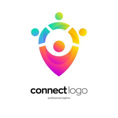 colorful logo with people holding hands in the shape of a heart, on white background