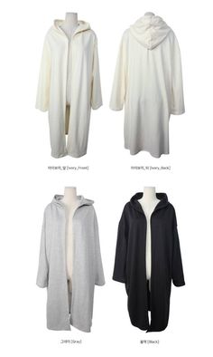 Women's Robinhood Cotton Long Robe Hoodie Long for Spring image 5 Tall Socks, S Korea, Womens Hoodies, Cotton Sweatpants, Women's Robe, Womens Turtleneck, Baggy Pant, Cotton Fleece, Long Hoodie