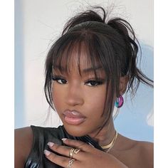 Front Fringe Hairstyles, Fringe Bangs Black Women, Wispy Front Bangs, Wispy Bangs Black Women, Wispy Bangs Round Face, Birkin Bangs, Haircut Reference, Cute Bangs, Bangs Hairstyle