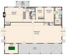 a floor plan for a house with two separate rooms