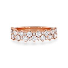 an 18k rose gold diamond ring