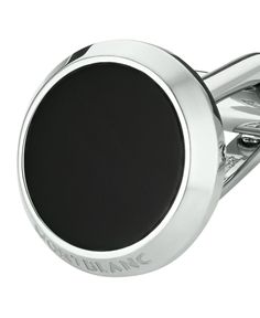 Stunning black onyx is inlaid in oval stainless steel settings to create these sharp and sophisticated cufflinks from Montblanc. Approximate diameter: 2/3". Elegant Black Cufflinks For Business, Classic Black Business Cufflinks, Classic Silver Cufflinks For Black Tie Events, Black Cuff Jewelry For Business, Luxury Black Formal Cufflinks, Black Luxury Cufflinks For Formal Wear, Luxury Black Cufflinks For Formal Occasions, Black Luxury Cufflinks For Formal Occasions, Black Polished Jewelry For Business