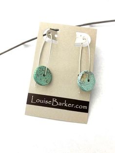 Turquoise has that wonderful character that says it's "Goin' Places" - even if it's not. Sterling silver wires have a self clasp that make them hard to lose. The turquoise rounds are a little over 1/2" in diameter -small enough for day wear, but large enough to get noticed! Free shipping in the USA! Due to the custom nature of these earrings, no two are alike. Slight variations will occur. I so appreciate your support and am always available for questions! Thank you, Louise (Lo) Adjustable Turquoise Earrings With Ear Wire, Turquoise Wire Wrapped Hoop Earrings Gift, Everyday Nickel-free Turquoise Jewelry, Minimalist Turquoise Wire Wrapped Earrings, Turquoise Hoop Earrings For Gift, Turquoise Hoop Earrings As A Gift, Turquoise Pierced Earrings, Adjustable Turquoise Earrings For Everyday, Everyday Turquoise Pierced Earrings