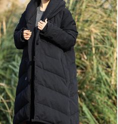 the down coat make with 90% down ,very warm in the winter .also have plus size to 10 XL. This is a winter down jacket fill with down.we design it with a very thick and warm style.this hooded down jacket could keep you very warm in the cold winter.the side pockets is very useful.a unique design women winter coat. Material: down ,polyester Style: Casual Package Contents: 1 x down coat Size Chart:S:shoulder: 39-40 cm chest:102 cm sleeve 61 cm length 100 cmM:shoulder: 42-43 cm chest:108 cm sleeve 62 Long Duck Down Puffer Jacket For Cold Weather, Winter Puffer Parka For Cold Weather, Winter Wear Puffer Parka For Cold Weather, Thick Hooded Duck Down Puffer Jacket, Long Duck Down Puffer Jacket For Outdoor, Thick Duck Down Hooded Puffer Jacket, Outdoor Long Duck Down Puffer Jacket, Winter Duck Down Puffer Hooded Jacket, Winter Parka For Cold Weather