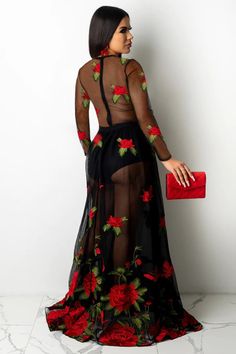 Summer Party Maxi Dress With Floral Applique, Red Embroidered Floor-length Maxi Dress, Floor-length Floral Applique Maxi Dress For Party, Embroidered Floor-length Maxi Dress For Prom, Floral Applique Maxi Length Dress For Party, Maxi Length Dress With Floral Applique For Party, Floor-length Party Dress With Floral Embroidery, Prom Embroidered Maxi Dress, Fitted Red Maxi Dress With Floral Embroidery