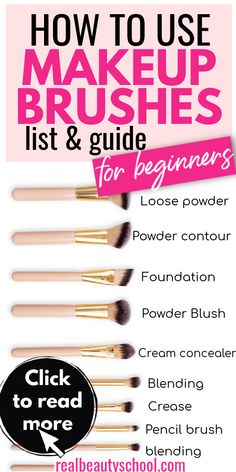 How To Use Makeup, Brush Guide, Complete Makeup, Makeup Order, Makeup Tips For Older Women, Makeup Brushes Guide, Beginners Eye Makeup, Makeup Artist Tips, Makeup Help