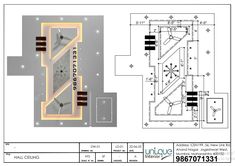 an architectural drawing shows the layout and details for a new restaurant, including seating areas