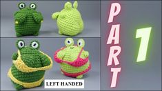 crocheted stuffed animals made to look like they are part of the movie's title sequence