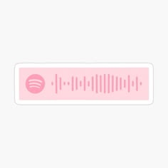 a pink music equalizer sticker on a white background with an equalizer in the center