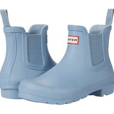 Brand New Condition - Worn One Time Blue Closed Toe Summer Boots, Casual Blue Boots For Summer, Blue Casual Closed Toe Boots, Casual Blue Flat Heel Boots, Sporty Blue Boots With Round Toe, Blue Casual Slip-on Boots, Casual Blue Slip-on Boots, Blue Boots With Rubber Sole, Blue Ankle-high Summer Boots