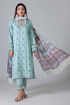 Khaadi EST24200 L Green Eid Prets 2024 Shalwar Kameez, Suit Fabric, Pakistani Outfits, Clothing Brand, Online Shopping, The Originals, Clothes For Women, Green, Photography