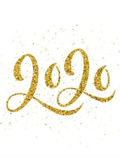 the word boo spelled in gold glitter on a white background with small dots around it