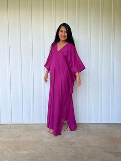 Unwind in absolute comfort with our semi sheer cotton gauze kaftan. This kaftan is perfect for the beach, pool, resort and laid-back time at home. Crafted from quality soft and breathable gauze cotton, it offers an airy fit that's ideal for lounging and cover up. Its relaxed design and easy slip-on style make it your go-to choice for outdoor cover up and relaxed nights at home. Flowy Breezy Tunic Beach Dress, Breezy Flowy Tunic Beach Dress, Relaxed Fit V-neck Cover-up For Vacation, Long Summer Cover-up With Relaxed Fit, Flowy V-neck Tunic For Beach Cover-up, Flowy V-neck Breezy Cover-up, Relaxed Fit V-neck Tunic For Beach Season, Flowy Lounge Tunic With Kimono Sleeves, Flowy Kimono Sleeve Tunic For Loungewear