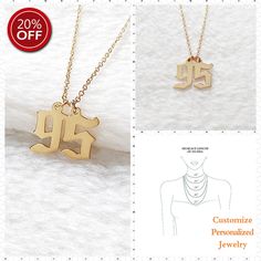 Birth Year Necklace,Personalized Number Necklace,Old English Number Necklace,Year Of Birth Necklace,Special Year Necklace,Birthday Gift #OldNeglishNecklace #NameplateNecklace #NumberNecklace #NameNecklaceGold #PersonalizedJewelry #CustomNecklace #OldEnglishNumber #OldEnglishName #YearOfBirth #CarriePendant Symbolic Personalized Necklace For Birthday Gift, Symbolic Customizable Necklace For Gift, Birth Necklace, Birth Year Necklace, Year Necklace, Old English Names, Number Necklace, Nameplate Necklace, Birth Year