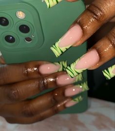 Pin by kaylana robinson on Nails in 2023 Green acrylic nails, French tip acrylic nails, Long Zebra Nails Green, Square Nail Designs Colorful, Zebra Print Acrylic Nails French Tip, Zebra Short Nails, Shorties Nails Green, Black White And Green Nails, Zebra Design Nails, Green Zebra Print Nails, Green Vacation Nails