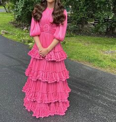 Product Show： Brides Maid Gown, Pink Prom Dress, Pink Prom, Women Long Dresses, Lantern Sleeve, Lantern Sleeves, Modest Dresses, Y2k Style, Wedding Guest