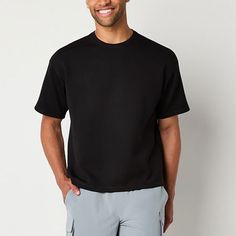 Stock up on essentials like this men's Xersion t-shirt to wear for a workout or for a casual day. Made from a soft recycled stretch-jersey with quick-dry techology, this pullover tee has a classic crew neckline and short sleeves. Wear it with shorts or pants year-round.Features: Quick DryClosure Type: Pullover HeadFit: Regular FitNeckline: Crew NeckSleeve Length: Short SleeveApparel Length: 34 InchesFiber Content: 62% Recycled Polyester, 33% Rayon, 5% SpandexFabric Description: JerseyCare: Machi Sporty Boxy Fit T-shirt For Loungewear, Sports Crew Neck T-shirt With Relaxed Fit, Relaxed Fit Sports T-shirt With Crew Neck, Relaxed Fit Crew Neck T-shirt For Sports, Sporty Relaxed Fit Shirt In A Specific Color, Moisture-wicking Relaxed Fit Athleisure Top, Sporty Relaxed Fit Shirt, Athletic Fit Crew Neck T-shirt For Athleisure, Oversized Moisture-wicking Athleisure T-shirt