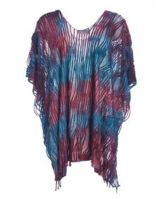 Layer up your look with the lightweight, breezy vibes of this sheer poncho sporting playful fringe along the hemline for a boho feel. 32'' long from high point of shoulder to hem Fits sizes 2 to 12 100% viscose, Silk feeling Hand wash; dry flat Bohemian Multicolor Tassel Cover-up, One-size Fall Vacation Cover-up, Casual Summer Poncho With Fringe, Casual Poncho With Tassels For Festivals, Multicolor Poncho For Beach Cover-up In Summer, Casual Spring Poncho With Tassels, Spring Multicolor Tasseled Cover-up, Casual Beach Poncho With Tassels, Oversized Fringe Poncho For Beach