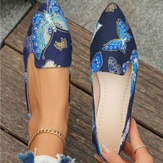 Super Cute And Stylish Ships In 5-10 Business Days Tags: #Shoes #Heels #Party #Newyears #Holiday #Sandals #Gold #Beautiful #Glitter Blue Round Toe Flats For Summer, Blue Pointed Toe Flats For Summer, Trendy Blue Summer Flats, Blue Slip-on Flats With Almond Toe, Blue Heels With Floral Print And Round Toe, Blue Floral Print Heels With Round Toe, Blue Closed Toe Flats For Party, Blue Closed Toe Flats For Spring, Summer Blue Floral Print Heels