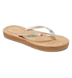 Chanclas de Baño para Mujer ROXY South Beach Iii Sandalias de dedo South Beach para mujer. Fabricado con materiales libres de PVC. Cuerpo de cuero sintético estampado con tinta ecológica. Lleva pin con logo metálico. Plantilla de EVA moldeada con estilo de alpargata. Suela de EVA con detalle ROXY. Cuerpo: 98% Sintético2% Metal. Material interior: Sintético. Suela Exterior: goma adherente. Sports Bathroom, Espadrilles Style, Eva Sole, Sandals For Women, South Beach, Metal Material, Metallic Logo, Thong Sandals, Good Brands