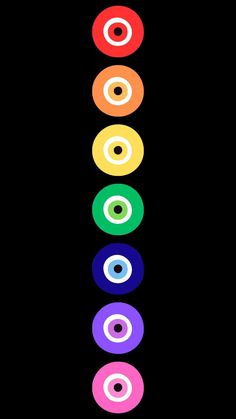 the seven chakras are arranged in different colors