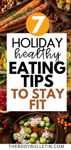 A holiday table filled with festive dishes, paired with a checklist of holiday eating tips and healthy holiday eating tips, showcasing balance and smart choices for a guilt-free celebration.