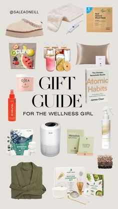 wellness giftsthat girl giftsgift guidegift guide womengift guidegifts for her Wellness Girl Gift Guide, Wellness Must Haves, Wellness Gift Guide, That Girl Gifts, Gift Guide 2024, Christmas List Ideas For Women, Christmas Gifts Aesthetic, Womens Gift Guide, Women Christmas Gift Ideas