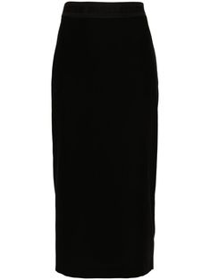 black crepe texture elasticated logo waistband straight hem unlined concealed side hook and zip fastening Bohemian Wedding Guest, Midi Skirt Black, Versace Logo, Wedding Guest Looks, City Dress, Black Midi Skirt, Versace Jeans Couture, Straight Skirt, Summer Beach Wear