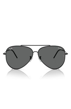 A retro-inspired silhouette lends style and versatility to everyday sunnies designed with concave-shaped lenses for optimal sharpness and clarity. 62mm lens width; 11mm bridge width; 145mm temple length 100% UV protection Adjustable nonslip nose pads Metal Made in Italy Modern Matte Black Aviator Sunglasses With Tinted Lenses, Classic Aviator Sunglasses With Anti-reflective Coating, Classic Rimless Aviator Sunglasses With Uv Protection, Classic Rimless Aviator Sunglasses With Tinted Lenses, Classic Rimless Aviator Sunglasses With Mirrored Lenses, Classic Rimless Tinted Aviator Sunglasses, Classic Aviator Shield Sunglasses With Anti-reflective, Classic Aviator Shield Sunglasses With Tinted Lenses, Classic Aviator Shield Sunglasses With Gradient Lenses