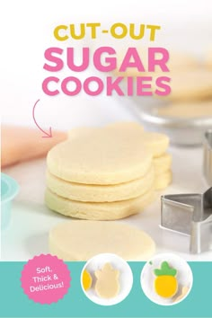 an advertisement for cut - out sugar cookies