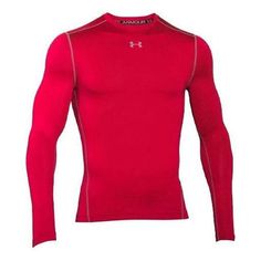 Under Armour ColdGearArmour Compression Crew Shirt 'Red' 1265650-600 Functional Red Crew Neck Top, Under Armour Sportswear Crew Neck Top, Red Crew Neck Top, Under Armour Fitted Moisture-wicking Tops, Fitted Under Armour Moisture-wicking Top, Fitted Under Armour Gym Tops, Fitted Under Armour Crew Neck Top, Sporty Long Sleeve Tops By Under Armour, Red Long Sleeve Sports T-shirt